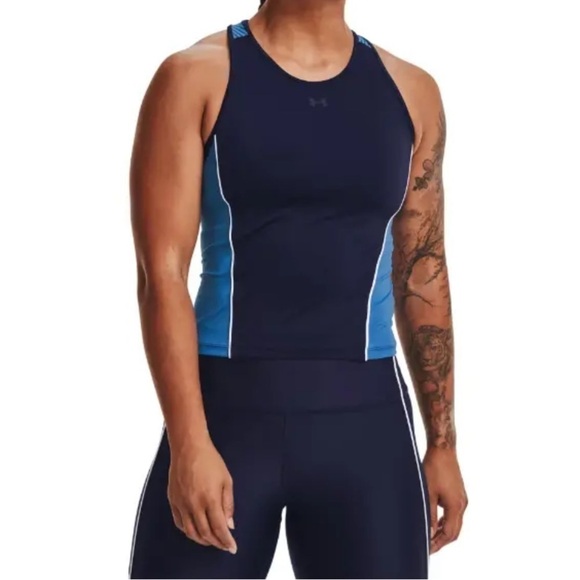 Under Armour Women’s Blue HeatGear Workout Tank Brand New - Picture 1 of 10